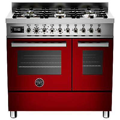 Bertazzoni Professional Series 90cm Dual Fuel Twin Range Cooker Red
